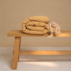 coco & cici kids tencel twill dekbedovertrek - okergeel - 120x150cm