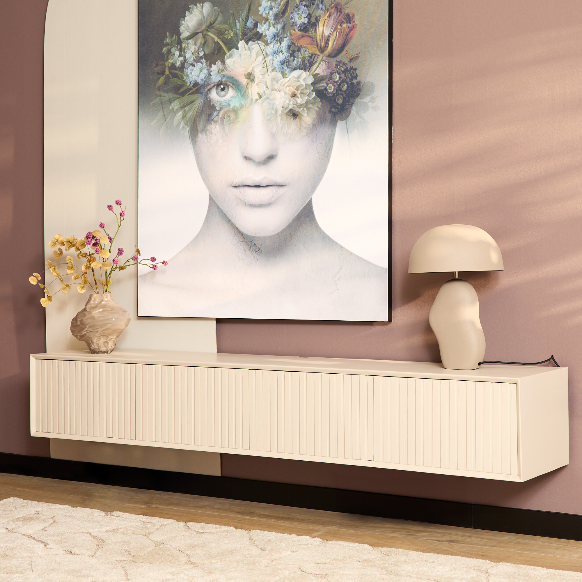 starfurn zwevend tv meubel madison - zand - 200 cm - Afbeelding 6