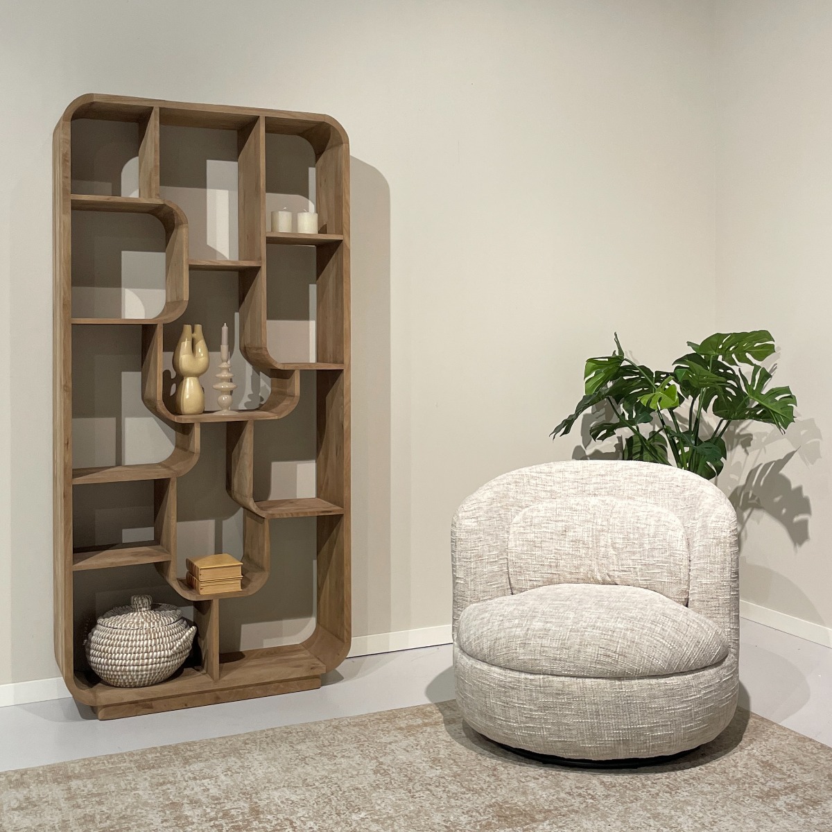 livingfurn fauteuil britt - créme - Afbeelding 6