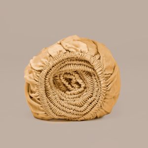 coco & cici bamboe hoeslaken - okergeel - 180x200 cm