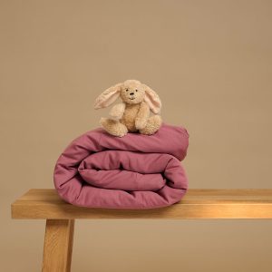 coco & cici kids tencel twill dekbedovertrek - dusty rose - 120x150 cm