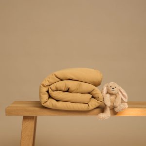 coco & cici kids tencel twill dekbedovertrek - okergeel - 120x150cm